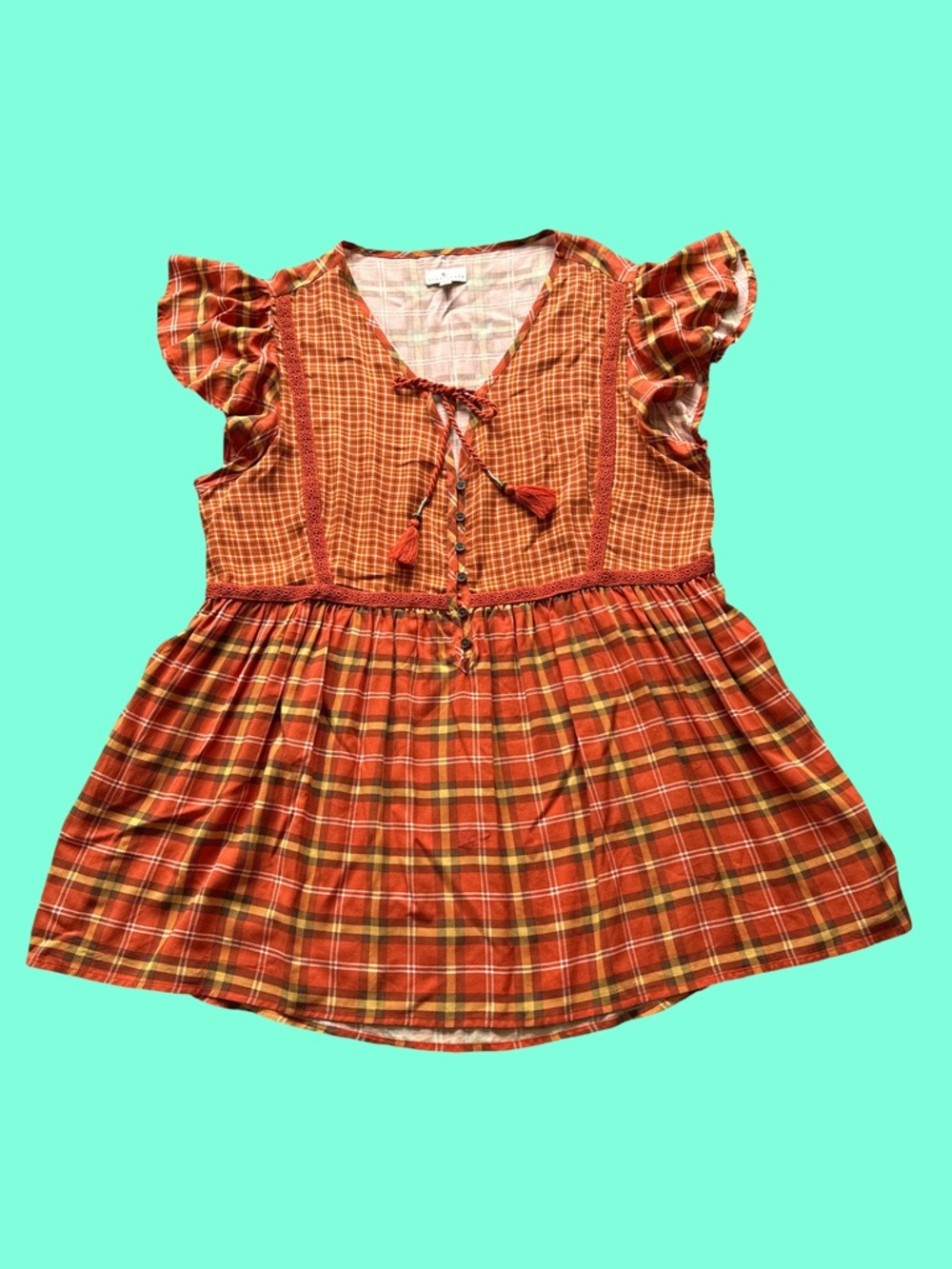 True Craft Orange and Yellow Top